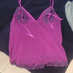 Victoria's Secret Purple Lace Trim Camisole